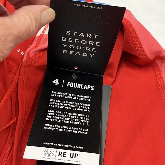 FourLaps Elevate Jumpsuit Womens L Crimson Red Athletic Fit Moisture Wicking Gym - Picture 9 of 16